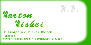 marton miskei business card